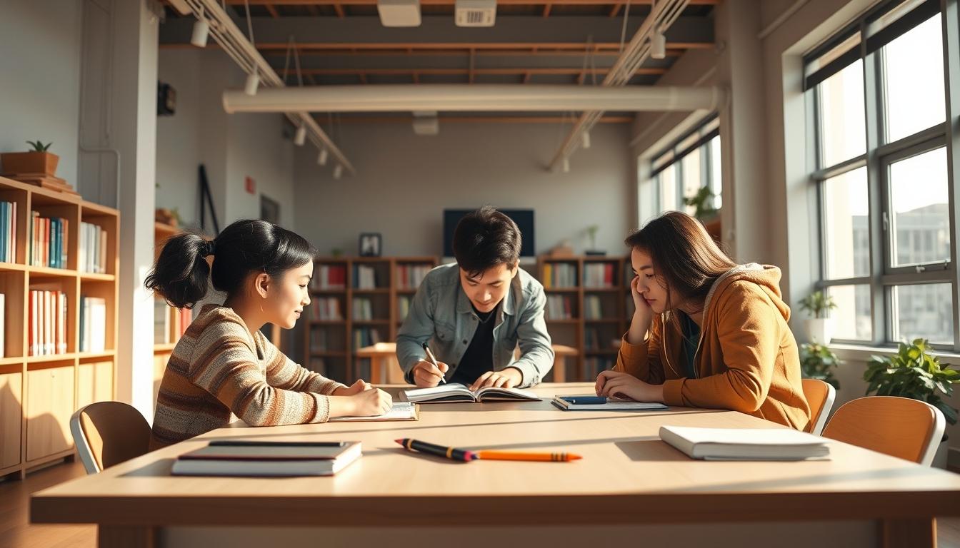 Student developing practical and academic skills